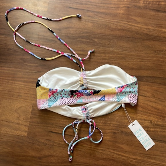 Frankies Bikinis Patchwork Duke Halter Swim Top - Picture 3 of 6